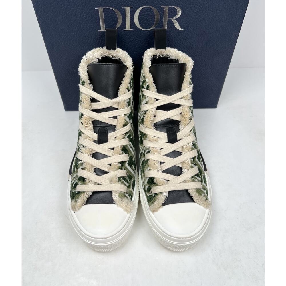 Size 37EU/5M - Dior b23 Oblique Olive Tapestry High Top Sneakers🫒Retail $2,050! - Picture 3 of 11